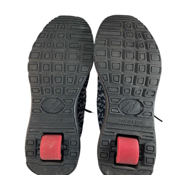 Heelys Player Boys Black/Grey Removable Wheels Knit Textile Low Prof. Shoes Sz 5 - Picture 6 of 9
